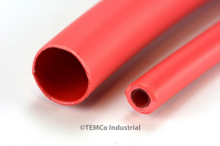 TEMCo 1/2 Inch Marine Heat Shrink Tube – 3:1 Adhesive Lined – 4 Ft RED (4 Pieces)